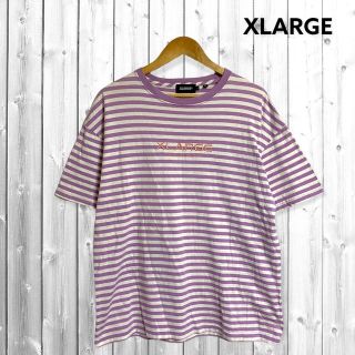 エクストララージ(XLARGE)のXLARGE 半袖　Tシャツ　ボーダー　刺繍ロゴ　スケーター　センターロゴ(Tシャツ/カットソー(半袖/袖なし))