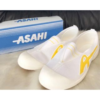 アサヒ(アサヒ)の新品 上履き アサヒ ASAHI 室内履き  体育館シューズ 27㎝ イエロー(スニーカー)