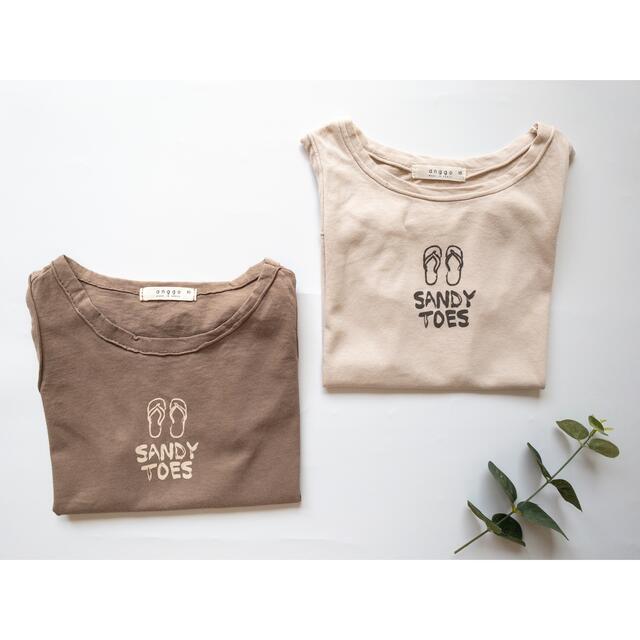 ◇未使用◇韓国子ども服◇タンクトップ◇ブラウン◇ベージュ◇シンプル◇Tシャツの通販 by pino's shop|ラクマ