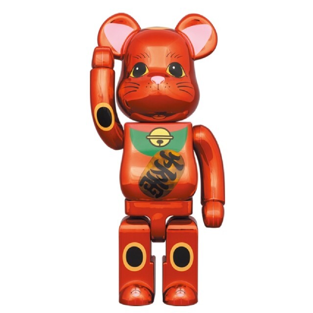 BE@RBRICK 招き猫 梅金メッキ 発光 400％