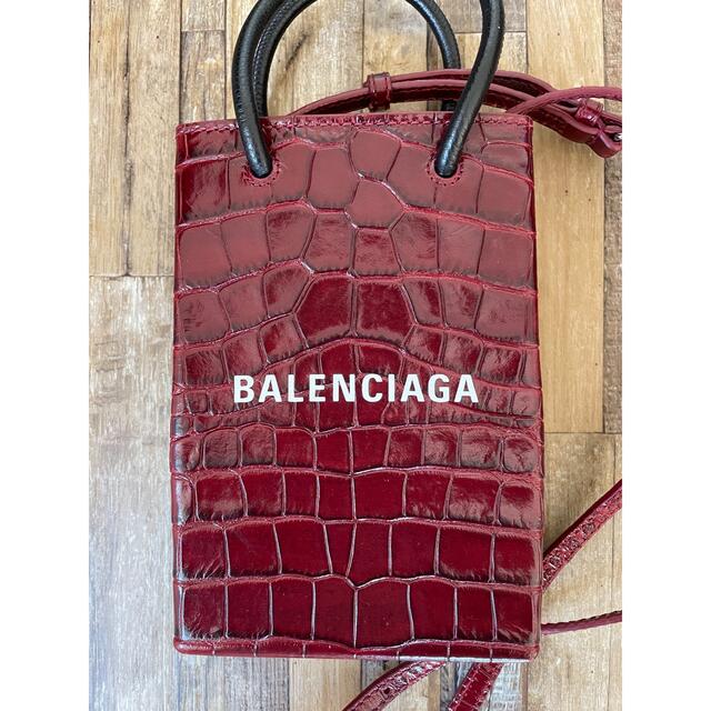 Balenciaga - BALENCIAGA(バレンシアガ)ボルドー✖クロコ フォン