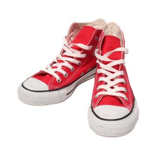 コンバース(CONVERSE)のコンバース ハイカットスニーカー レッド ユニセックス 24.5(スニーカー)