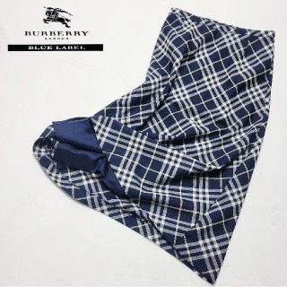 バーバリー(BURBERRY)のバーバリー ロンドン　ロングスカート ノバチェック ウール 42 大きいサイズ(ロングスカート)