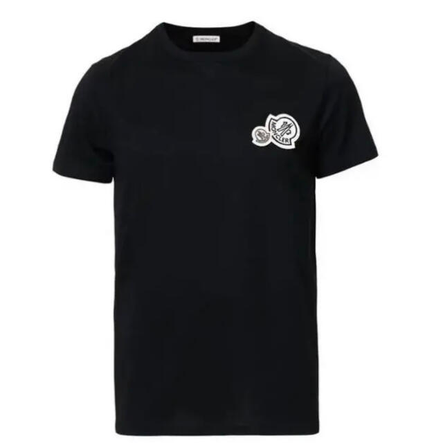 ☆希少サイズ☆ MONCLER Tシャツ XS ワッペン モンクレール ブラック