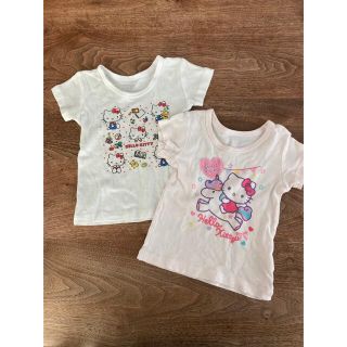 サンリオ(サンリオ)のハローキティ　綿100% 半袖 肌着　Tシャツ　2枚組　80cm(肌着/下着)