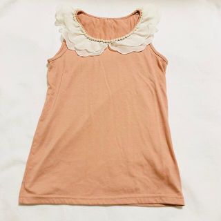 ジエンポリアム(THE EMPORIUM)の【新品・未使用】丸襟　ノースリーブ　パールビーズ(Tシャツ(半袖/袖なし))