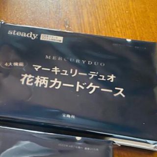 マーキュリーデュオ(MERCURYDUO)のsteady2022年4月号付録MERCURYDUO4大機能花柄カードケース(パスケース/IDカードホルダー)