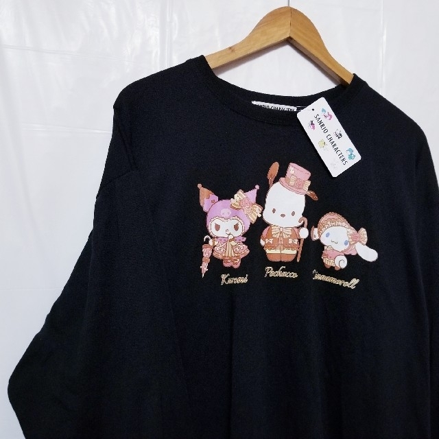 サンリオ(サンリオ)のSANRIO　クロミちゃん ポチャッコ シナモロール ロンT  長袖  Lサイズ レディースのトップス(Tシャツ(長袖/七分))の商品写真