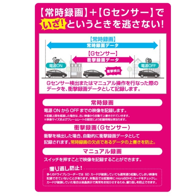 コムテック ドライブレコーダー HDR 201G 日本製