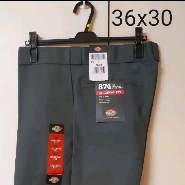 新品 36x30 CH ダブルニー ワークパンツ ディッキーズ チャコール