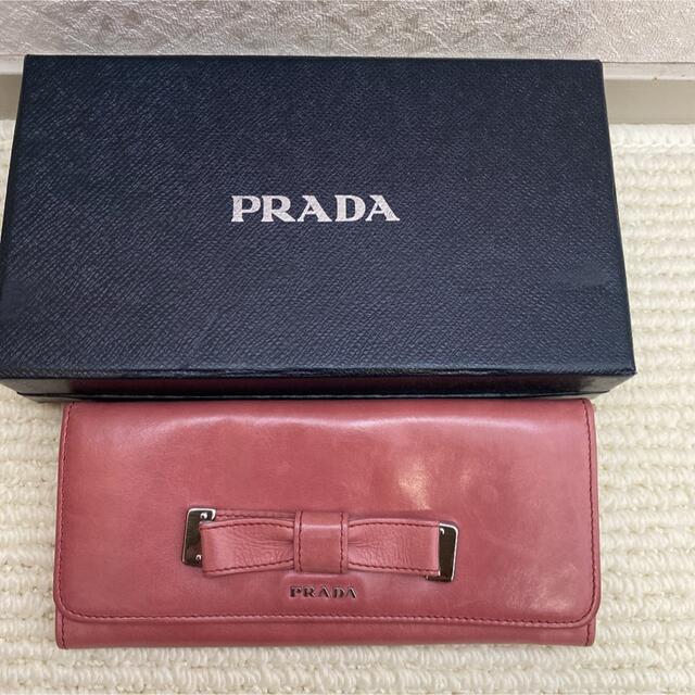 肌触りがいい 【PRADA】 プラダ 長財布 リボン | www.takalamtech.com