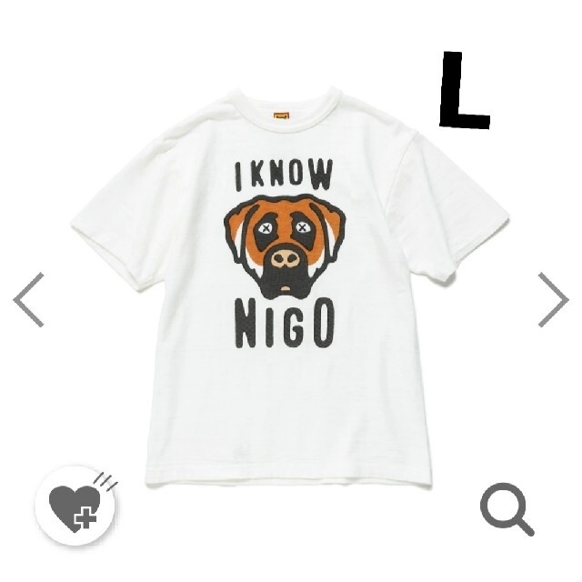 HUMAN MADE(ヒューマンメイド)のI KNOW NIGO KAWS T-SHIRT WHITE / L メンズのトップス(Tシャツ/カットソー(半袖/袖なし))の商品写真