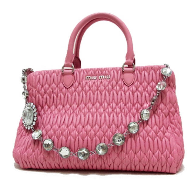 着後レビューで 送料無料】 miumiu - miumiu ナッパ クリスタル