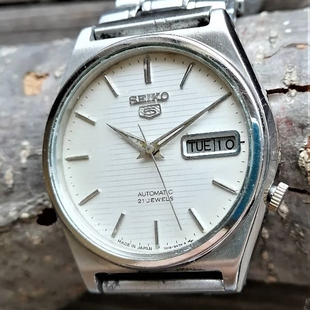 【OH済】SEIKO5 自動巻き1970年代ヴィンテージ腕時計メンズセイコー5