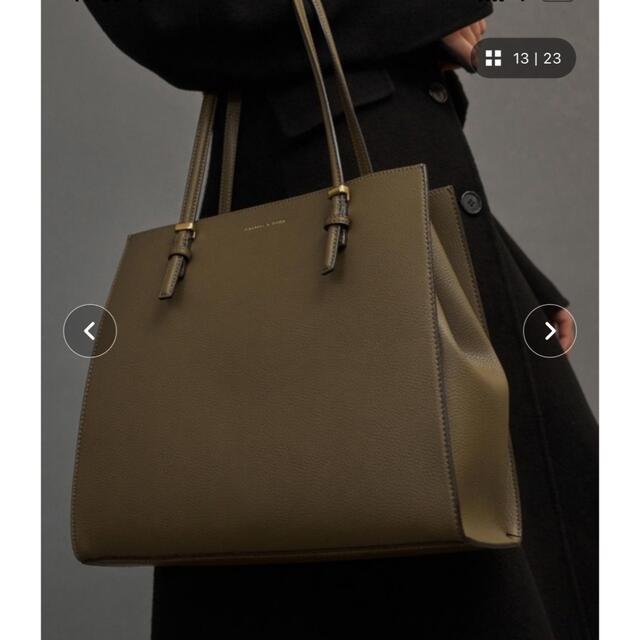 Charles and Keith - クラシックダブルハンドル トートバッグの通販 by
