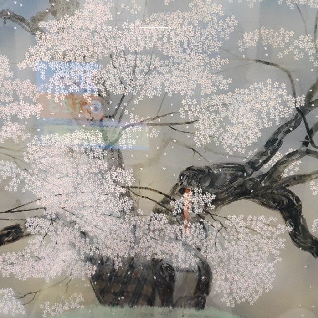 日本画中島千波醍醐の桜 日本画中島千波醍醐の桜