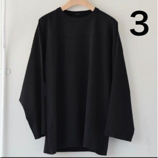 COMOLI - COMOLI 22ss フットボールTシャツ ブラック 3の通販 by ひがしの's shop｜コモリならラクマ