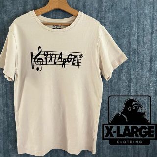 エクストララージ(XLARGE)のVintage XLARGE slim fit 楽譜　プリント　半袖Tシャツ(Tシャツ/カットソー(半袖/袖なし))