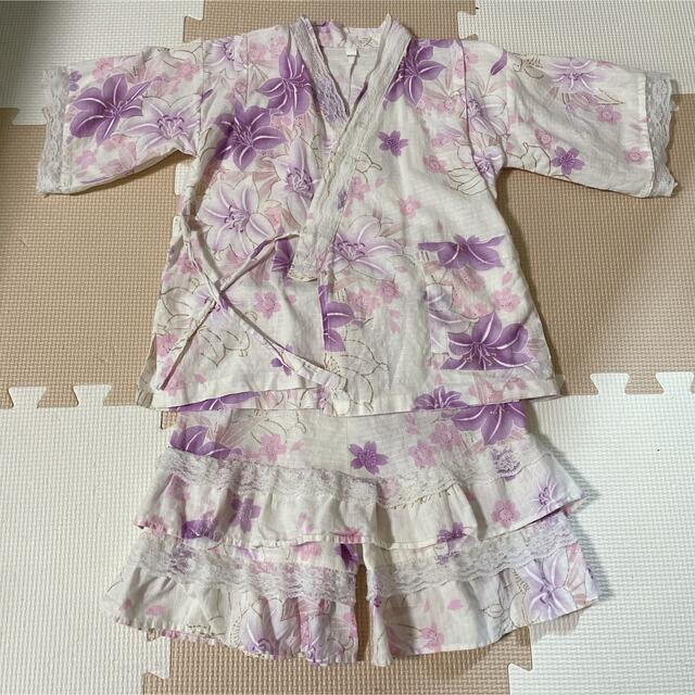 甚平　サイズ100 キッズ/ベビー/マタニティのキッズ服女の子用(90cm~)(甚平/浴衣)の商品写真