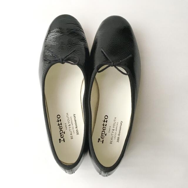 未使用】バレエシューズ◇37 23cm 黒 マノン repetto レペット-