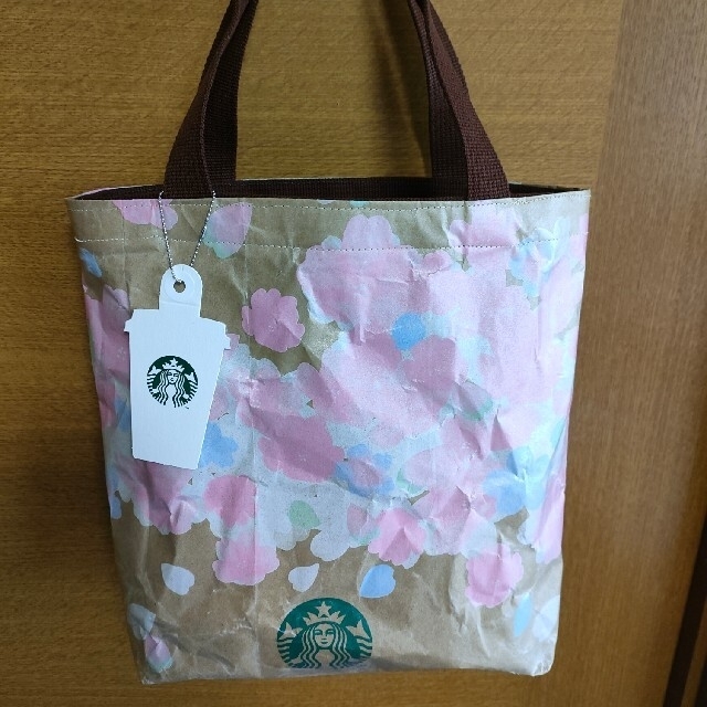 Starbucks Coffee(スターバックスコーヒー)のスタバ紙袋リメイクバッグ　値下げ ハンドメイドのファッション小物(バッグ)の商品写真