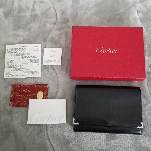 Cartier(カルティエ)のCartier 財布 黒 レディースのファッション小物(財布)の商品写真