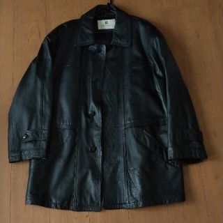 Re_clothePIERRE BALMAIN メンズ・羊革ラムレザーハーフコート