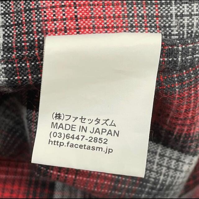FACETASM フリンジチェックシャツ