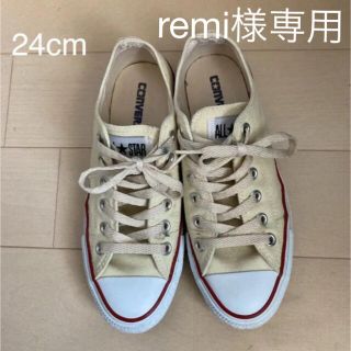 コンバース(CONVERSE)の[美品・オキシ洗浄済み] コンバース オールスター オックス　クリーム　24cm(スニーカー)