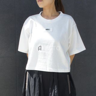 エムエムシックス(MM6)のMM6 Maison Margiela ロゴ 入り カットソー  ホワイト(Tシャツ(半袖/袖なし))