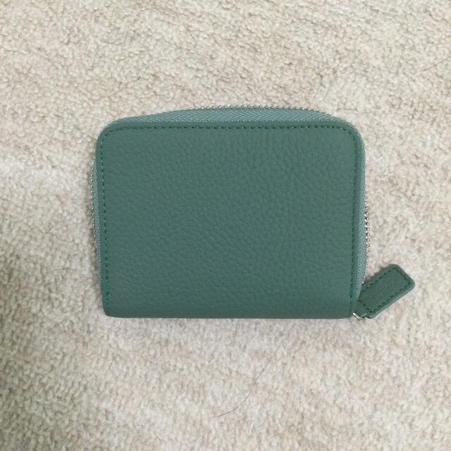 ミニ財布　ボックス型小銭入れ　カードケース　グリーン レディースのファッション小物(その他)の商品写真