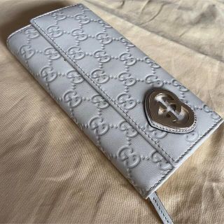 グッチ(Gucci)の【正規品】GUCCI グッチ ホワイト ハート GG柄 長財布(長財布)