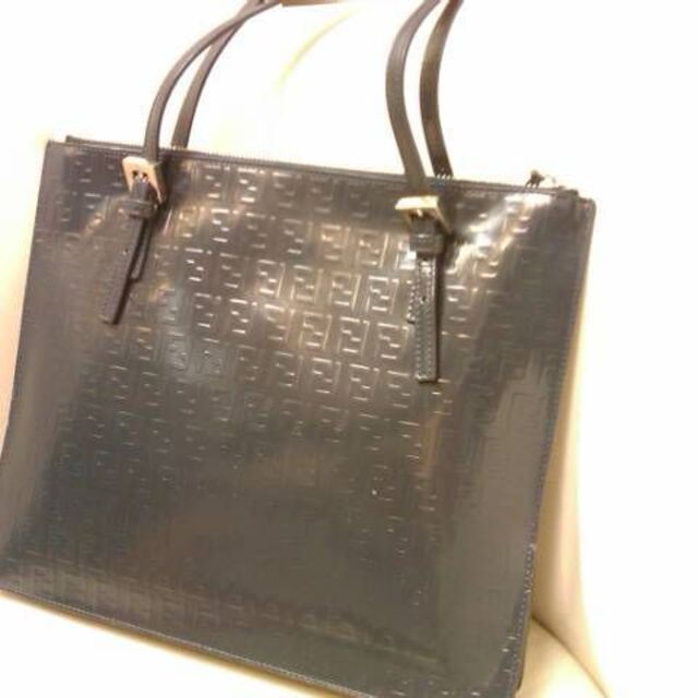 FENDI (フェンディ)ズッキーノ柄 ネイビー トートバッグ - トートバッグ