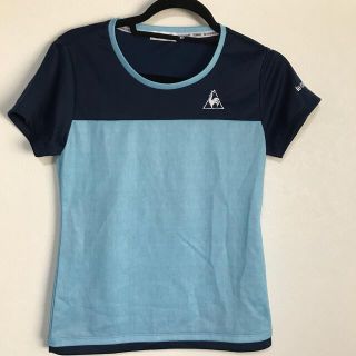 ルコックスポルティフ(le coq sportif)のルコック　テニスウエア　Tシャツ　速乾　M ブルー　ネイビー(ウェア)