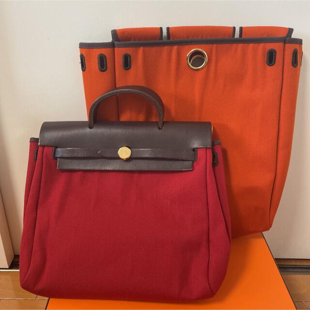 ハンドバッグ【廃盤・美品】HERMES エルメス エールバッグ 替えバッグ付き2個セット