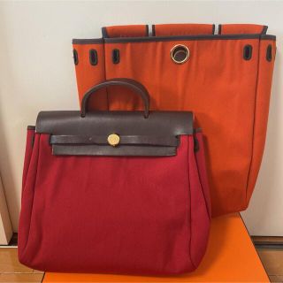 【廃盤・美品】HERMES エルメス エールバッグ 替えバッグ付き2個セット(ハンドバッグ)