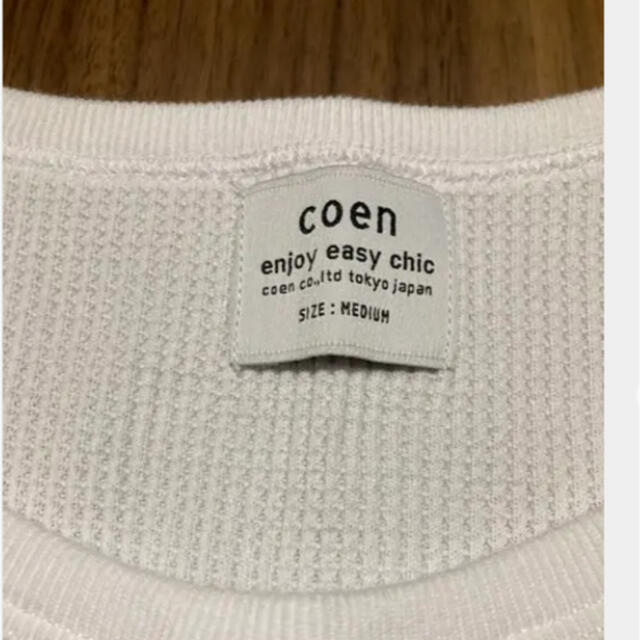 coen(コーエン)のクルーネックショートスリーブワッフルＴシャツ　　ミルク♡様 レディースのトップス(Tシャツ(半袖/袖なし))の商品写真