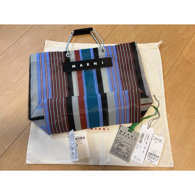 MARNI ストライプバッグ 新色ライトライム