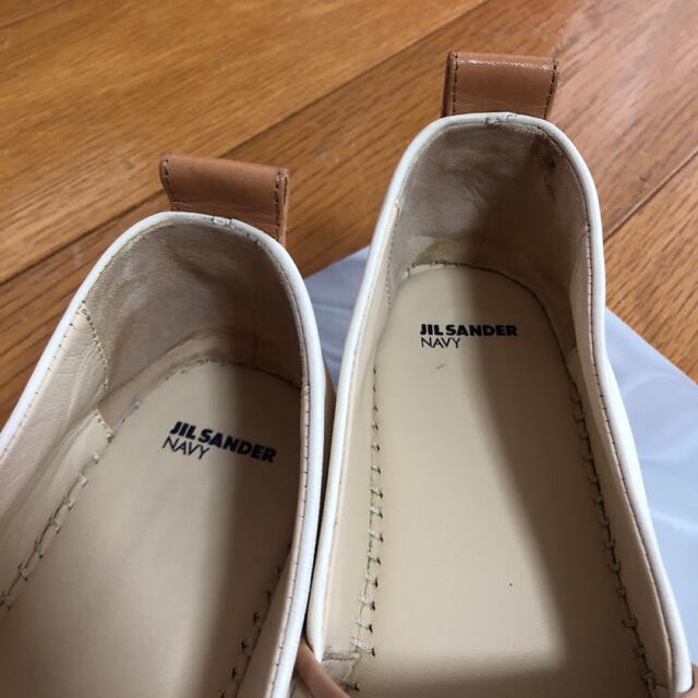 爆安 JIL SANDER NAVY ジルサンダー ドレスシューズ ホワイト