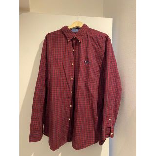 チャップス(CHAPS)の赤 チェックシャツ　used 古着(シャツ)