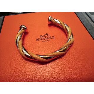 日本製 2ウェイ HERMES(エルメス) ゴールド・ブラウンカラー バングル