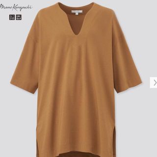 ユニクロ(UNIQLO)の【美品】ユニクロ エアリズムコットンオーバーサイズT マメ　mame 34 s(Tシャツ(半袖/袖なし))