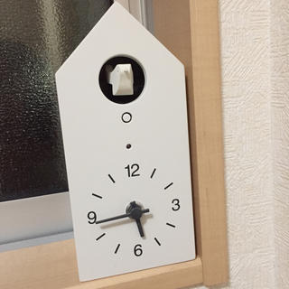 ムジルシリョウヒン(MUJI (無印良品))の鳩時計MUJI無印良品 白 新品(掛時計/柱時計)
