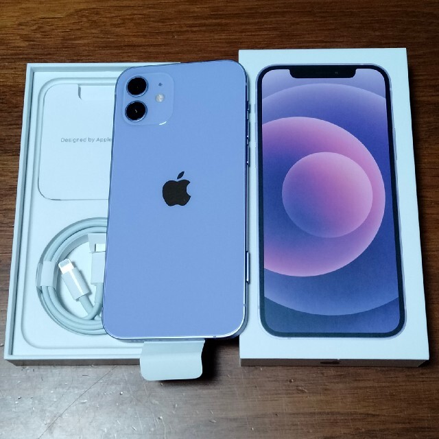 Apple(アップル)の3/2購入iPhone12 本体【purple 64GB】SIMフリー スマホ/家電/カメラのスマートフォン/携帯電話(スマートフォン本体)の商品写真