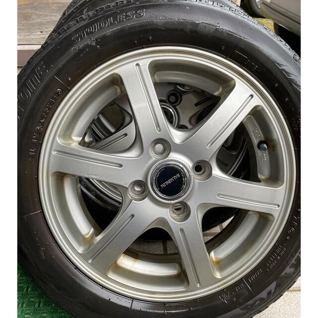 BRIDGESTONE(ブリヂストン)の【4/9限定特別値下げ】14インチ　アルミホイール4本セット 自動車/バイクの自動車(タイヤ・ホイールセット)の商品写真