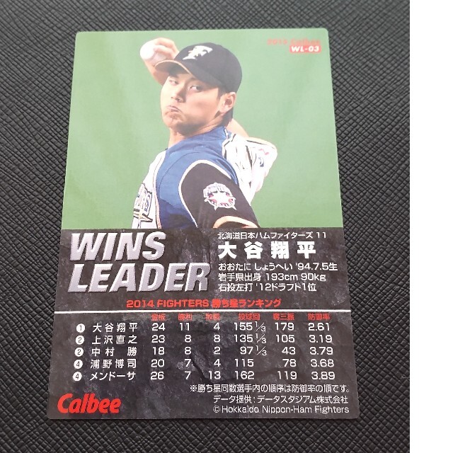 黒 桜古典 プロ野球チップス カルビー 2015 通販限定 WINSLEADER 大谷