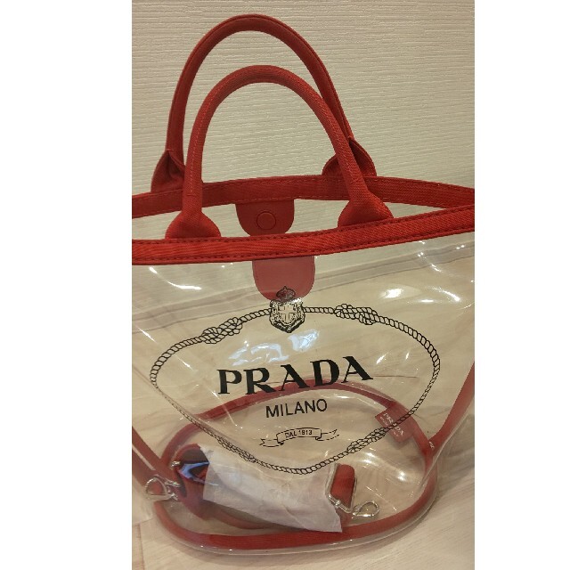 PRADA(プラダ)のプラダビニールバッグ美品 レディースのバッグ(ハンドバッグ)の商品写真