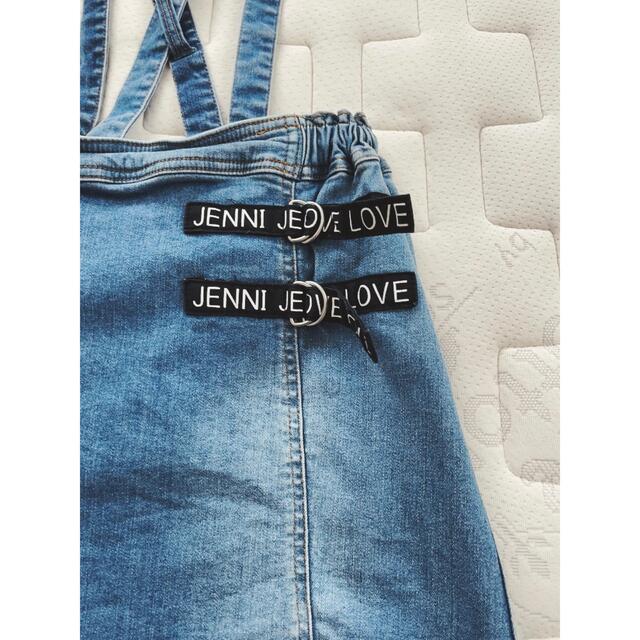 JENNI(ジェニィ)のジェニー❤️デニム吊り紐付きスカート150cm キッズ/ベビー/マタニティのキッズ服女の子用(90cm~)(スカート)の商品写真