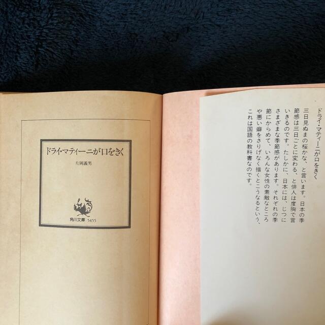 角川書店(カドカワショテン)の片岡義男　『ドライ・マティーニが口をきく』 エンタメ/ホビーの本(文学/小説)の商品写真