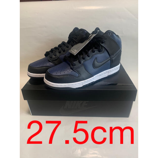 【27.5】NIKE DUNK HIGH フラグメントMidnight Navy